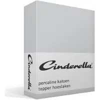 Cinderella Topper-Spannbettlaken Basic Light Grey (Baumwolle)-200 x 220 cm