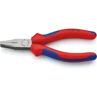 Knipex 20 02 140, Spitzzange, Chrom-Vanadium-Stahl, Kunststoff, Blau, Rot, 14 cm, 137 g