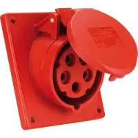 Pce 415-6f9 CEE-Anbausteckdose schräg (92x100mm) 16A 5p 6h IP44/IP54 4156f9