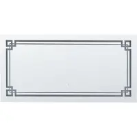 Beliani Badspiegel Silber Glas und Aluminium 120 x 60 cm Rechteckig mit LED-Beleuchtung Touch-Sensor Antibeschlag Modern Badezimmer Möbel Ausstattung