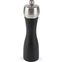 Peugeot Pfeffermühle FIDJI 20cm Schwarz Edelstahl Buchenholz Stahlmahlwerk