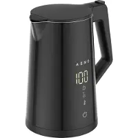 AENO EK7S, 1,7 l, 2200 W, Schwarz, Stahl, Regelbare Temperatur, Überhitzungsschutz