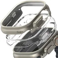 Ringke 2x Slim Hülle für die Apple Watch Ultra (2) - 49 mm - Clear & Titanium Gray