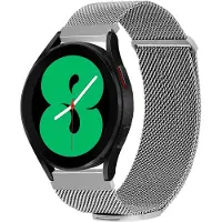 IMoshion Magnetisches Milanaise Armband - Universelle 20 mm Anschluss - Größe M - Silber