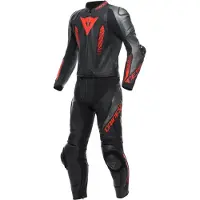 Dainese Laguna Seca 5 Schwarz Anthrazit Fluo Rot 2-Teiler Kombi Größe 52