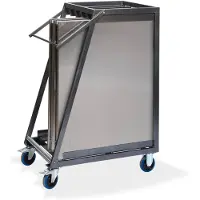 Veba Edelstahl arbeittisch Transportwagen für bis zu 5 Edelstahl Klapptische, 88x65x113cm (BxTxH), T91200