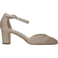 Tamaris Damen Pumps Riemchenpumps Fesselriemen Blockabsatz 1-24432-41, Größe:37 EU, Farbe:Gold