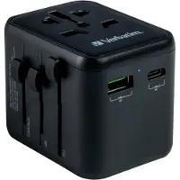 Verbatim UTA-02 Weltweiter Reiseadapter + USB-A & USB-C