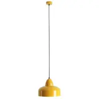 Aldex Mille Hängeleuchte, selfgelb, 1-flammig - , Mille, dimmbar, Gelb, für Wohnzimmer, Metall, Industrielles Design
