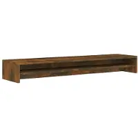 vidaXL Monitorständer Räuchereiche 100x24x13 cm Holzwerkstoff