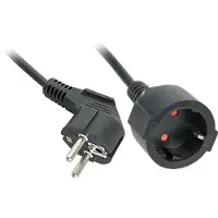 Lindy 30244, 3 m, 2 AC-Ausgänge, Indoor, C13-Koppler, Schwarz, Eingangssicherung