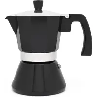 Leopold Vienna LV113008, Mokka-Kanne, 0,31 l, Schwarz, Edelstahl, 6 Tassen, 103 mm