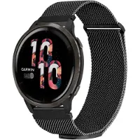 IMoshion Magnetisches Milanaise Armband - Universelle 22 mm Anschluss - Größe M - Schwarz