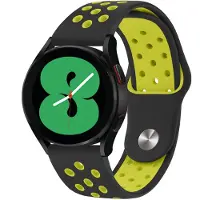 IMoshion Silikon-Sportarmband - Universelle 20 mm Anschluss - Black & Neon Yellow
