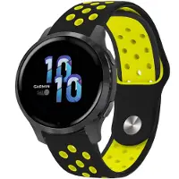 IMoshion Silikon-Sportarmband - Universelle 22 mm Anschluss - Black & Neon Yellow