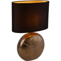 FISCHER&HONSEL GMBH Tischleuchte gold mit schwarz Foro 53cm
