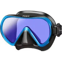 Tusa Tauchmaske INO PRO - Schwarz - Fishtail Blue Amber