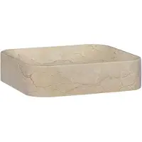 vidaXL Waschbecken Creme 40x40x10 cm Marmor