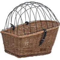 vidaXL Natural Willow Bike Hinterer Korb