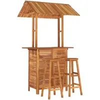 vidaXL 3-tlg. Gartenbar-Set Massivholz Akazie
