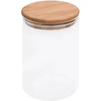 vidaXL Vorratsgläser mit Bambusdeckel 4 Stk. 800 ml