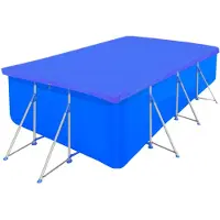 vidaXL Poolabdeckungen 2 Stk. PE Rechteckig 90 g/m² 540x270 cm