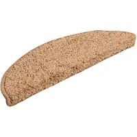 vidaXL Stufenmatten 15 Stk. 56x17x3 cm Beige Halbrund