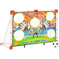 vidaXL Fußballtor-Set mit Torwand 120x51x77,5 cm