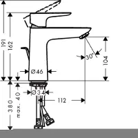 Hansgrohe Waschtischmischer Talis E CoolStart m Ablgrt G 1 1/4Zoll mattweiß mattweiß CoolStart