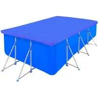 vidaXL Poolabdeckungen 2 Stk. PE Rechteckig 90 g/m² 394x207 cm