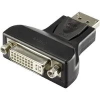 Renkforce RF-4212237 DisplayPort / DVI Adapter [1x DisplayPort Stecker - 1x DVI-Buchse 24+5pol.] Schwarz