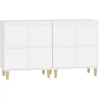 vidaXL Sideboards 2 Stk. Weiß 60x35x70 cm Holzwerkstoff