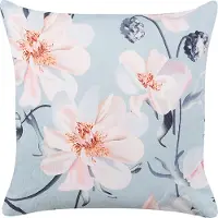 Beliani 2er Set Gartenkissen Blau Polyester Blumenmuster 45 x 45 cm Moderne Dekoration für den Außenbereich Wasserbeständig