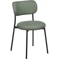 Beliani Esszimmerstühle 2er Set Dunkelgrün mit Schwarzen Beinen Modernes Design für Esszimmer Essbereich Küche Wohnzimmer