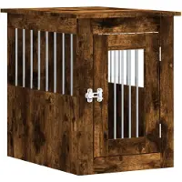 vidaXL Hundekäfig im Möbelstil Räuchereiche 45x62x59 cm Holzwerkstoff