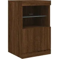 vidaXL Sideboard mit LED-Leuchten Braun Eichen-Optik 41x37x67 cm