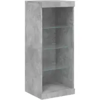 vidaXL Sideboard mit LED-Leuchten Betongrau 41x37x100 cm