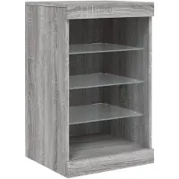 vidaXL Sideboard mit LED-Leuchten Grau Sonoma 41x37x67 cm