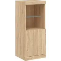 vidaXL Sideboard mit LED-Leuchten Sonoma-Eiche 41x37x100 cm