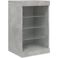 vidaXL Sideboard mit LED-Leuchten Betongrau 41x37x67 cm