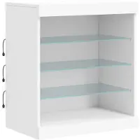 vidaXL Sideboard mit LED-Beleuchtung Weiß 60,5x37x67 cm