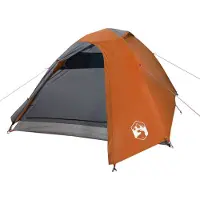 vidaXL Kuppel-Campingzelt 3 Personen Orange Wasserdicht