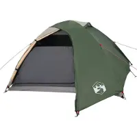 vidaXL Kuppel-Campingzelt 4 Personen Grün Wasserdicht