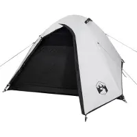 vidaXL Kuppel-Campingzelt 3 Personen Weiß Dunkel Wasserdicht