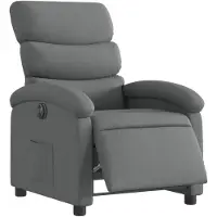 vidaXL Relaxsessel Elektrisch Dunkelgrau Stoff