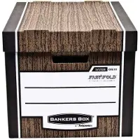 Fellowes Bankers BOX Holz GRAIN - Pudło na archiwa FastFold, (0061001)