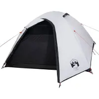 vidaXL Kuppel-Campingzelt 4 Personen Weiß Dunkel Wasserdicht