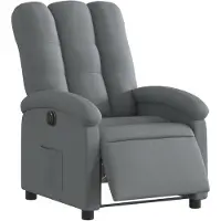 vidaXL Relaxsessel Elektrisch Dunkelgrau Stoff