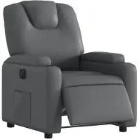 vidaXL Relaxsessel Elektrisch Grau Kunstleder