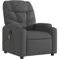 vidaXL Massagesessel Elektrisch Dunkelgrau Stoff